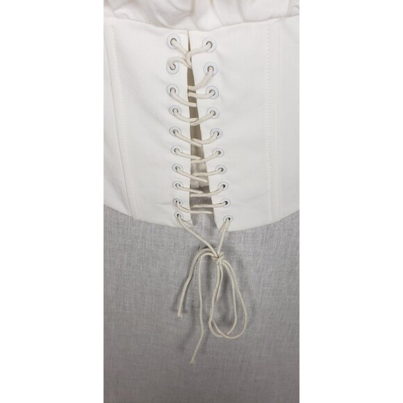 Europa The Label Corset Top S White MilkMaid Cottagecore Peasant Little Bo Peep - Picture 3 of 12